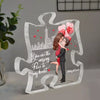 The Missing Piece To My Heart Personalized Puzzle Acrylic Plaque, Anniversary Gift For Him, For Her