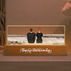 Family Moment Vintage Beach Scene Personalized Acrylic LED Night Light, Perfect Anniversary Gift For Loved Ones