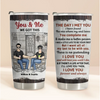 Personalized Tumbler Cup - The Day I Met You - Gift For Couples, Husband, Wife, Lover