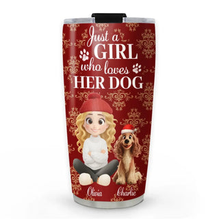 Toile Dog Cartoon Christmas - Personalized Custom Tumbler