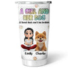 A Girl And Her Dog - Personalized Custom 3D Inflated Effect Tumbler