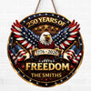 American Eagle Freedom - Personalized Wood Sign - USA 250th Anniversary Gift