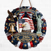 USA 250th Anniversary Patriotic Family Name - Personalized Wood Sign