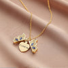 I Love You Heart and Butterfly Necklace – Perfect Gift of Love and Luck