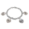 Engraved Bracelet with Heart Charms – Perfect Gift for Loved Ones