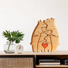 We Are One - Custom Wooden Bear Family Name Puzzle – Celebrate Family Unity