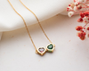 Heart-Shaped Birthstone Pendant Necklace – Personalized Jewelry for Loved Ones