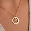 Family Birthstone Eternal Ring Necklace – Perfect Gift for Loved Ones