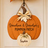 Grandma Grandpa's Pumpkin Patch 2D Flat - Personalized Wood Sign - Fall Season Decor For Grandparents