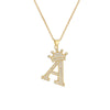 Personalized Crown Initial Pendant with Gift Box – Perfect for Any Occasion