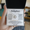 To My Daughter - From Dad - Love Knot Necklace Gift Set