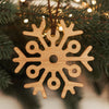 Natural Wood Snowflake Christmas Ornaments – Rustic Holiday Decor