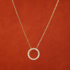 Elegant Diamond Circle Necklace – Perfect Gift for Her