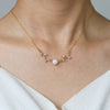 Diamond Leaf Pearl Necklace – A Perfect Blend of Nature and Elegance