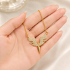 Small Angel Wing Necklace for Women – Crystal Silver Wings Pendant Jewelry Gift