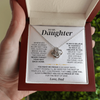 To My Daughter - From Dad - Love Knot Necklace Gift Set