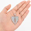 Angel Heart Wing Necklace for Women – Silver Wings Pendant Jewelry Gift