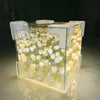 Tulip Cube Night Light - Illuminated Bloom - Decorative Luminary