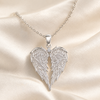 Angel Heart Wing Necklace for Women – Silver Wings Pendant Jewelry Gift