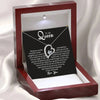 To My Queen | Love Heart Necklace | Premium Led Gift Box Set