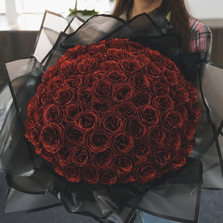 Glitter Rose Bouquet - Anniversary Gift For Her