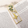 Custom Birth Flower Name Bookmark, Colorful Birthday Flower Stainless Steel Bookmarks, Gifts for Kids/Book Lovers/Reader