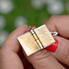 Custom Book Necklace, Any Message Inside - Anniversary Gift For Her