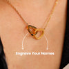 Engraved Heart Necklace - With Real Rose - To My Mother