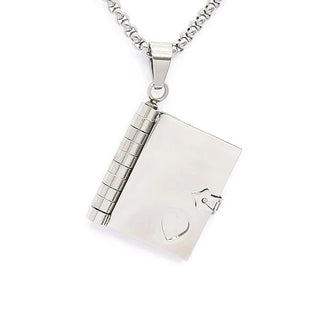Custom Book Necklace, Any Message Inside - Anniversary Gift For Her