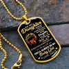 To My Daughter | My Baby Girl | Dog Tag Necklace Gift From Dad