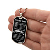To My Son Gift From Dad | Always In Your Heart | Dog Tag Necklace Military Ball Chain