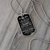 To My Son From Dad | I Will Always Be With You | Dog Tag Necklace | Gift For Son