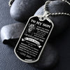 To My Son Gift From Dad | Always In Your Heart | Dog Tag Necklace Military Ball Chain