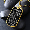 To My Daughter From Dad | My Greatest Accomplishment | Dog Tag Necklace