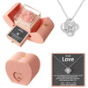 To My Love Necklace | White Gold Necklace With Real Rose | New Pink Apple Gift Box