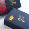 Dropshipping Customized Necklace Laser Engraved Text With 6 Roses Gift Box for Valentine's Day Mother's Day Christmas Gifts