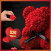 Valentine's Day Gift - Wedding Decoration Rose Bear Artificial Flower With Box and Light