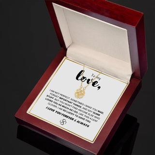 To My Love Necklace | Lucky in Love - 4 Leaf Clover Necklace | Premium Gift Box Set