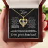 To My Love | Engraved Heart Necklace for Wife | Premium Gift Led Box Set