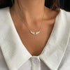 Angel Wing Necklace for Women – Crystal Guardian Angel Wings Pendant Jewelry Gift