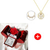 Daughter's 4-Leaf Clover "Lucky Charm" Necklace and Forever Rose Gift Box