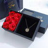Eternal Rose Gift Box with Lucky Heart Necklace | Gifts for Her | Romantic Necklace