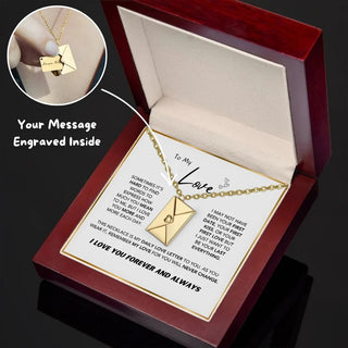 To My Love Necklace | Personalized Love Letter Pendant | Necklace with Premium Led Box