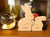 Personalized Wooden Family Rabbit Puzzle – A Heartwarming Keepsake for Your Loved Ones