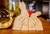 Personalized Wooden Family Rabbit Puzzle – A Heartwarming Keepsake for Your Loved Ones