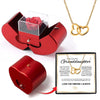 Love's Embrace Granddaughter Interlocking Heart Necklace and Apple Gift Box