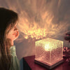 Crystal Lamp Water Ripple Projector Night Light LED Table Lamp