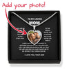 Personalized Photo Heart Necklace For Mom, Custom Necklace Gift For Mom From Son on Mother's Day
