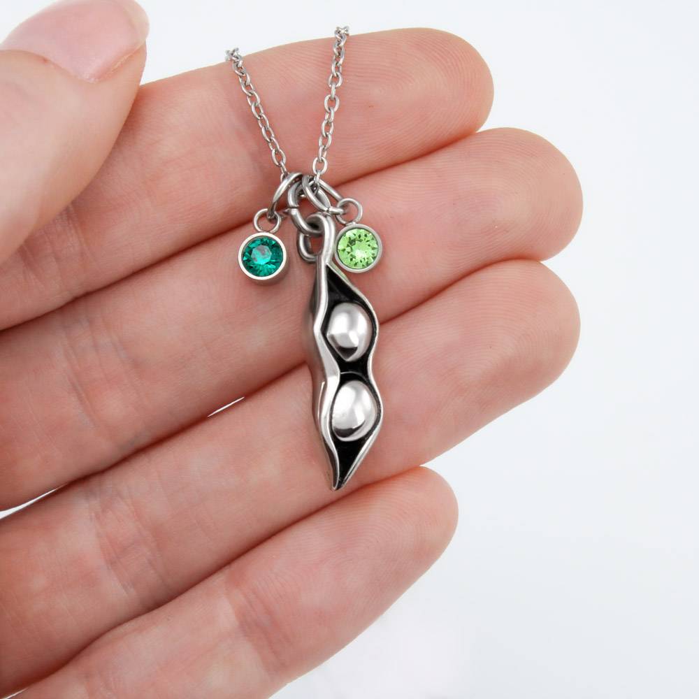 To Our Grandma | For All The Times | Grandma Gift Birthstone Necklace | Peas In a Pod Necklace