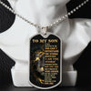 Son Straighten Your Crown, Dog Tag Necklace, Best Gift For Son From Dad